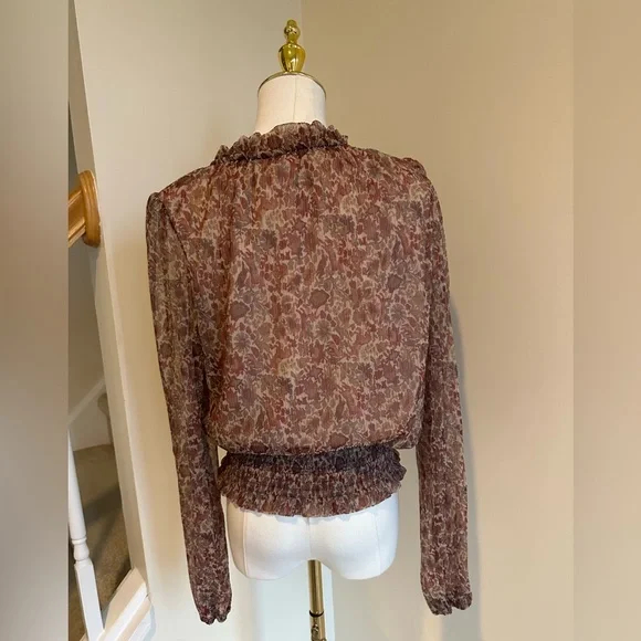 Joie Sheer Blouse- Medium - Picture 2 of 10